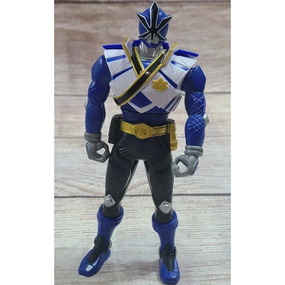 Bandai Power Rangers Super Samurai Action Figure Blue White 6" 2011